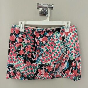 Lilly Pulitzer Tate Cameo White Sweet Nothings Sequin Floral Mini Skirt Sz 2